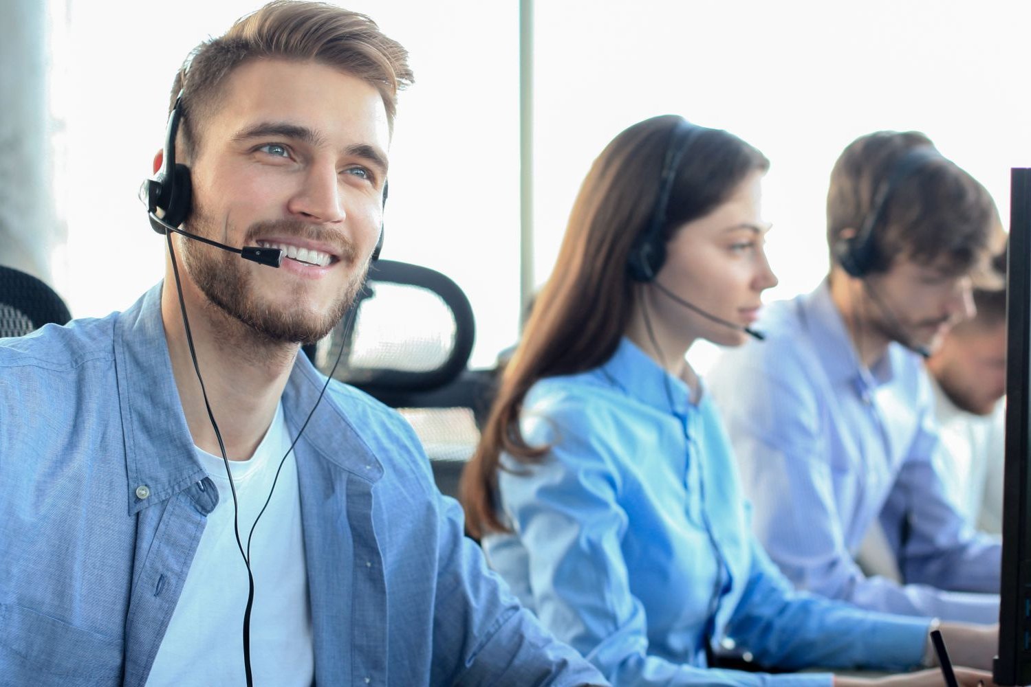 Mitarbeiter im Call-Center